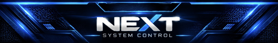 NEXT System Control blue banner